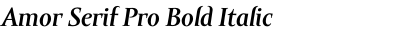 Amor Serif Pro Bold Italic
